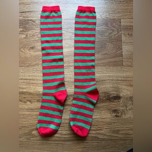 Red & Green Striped Socks